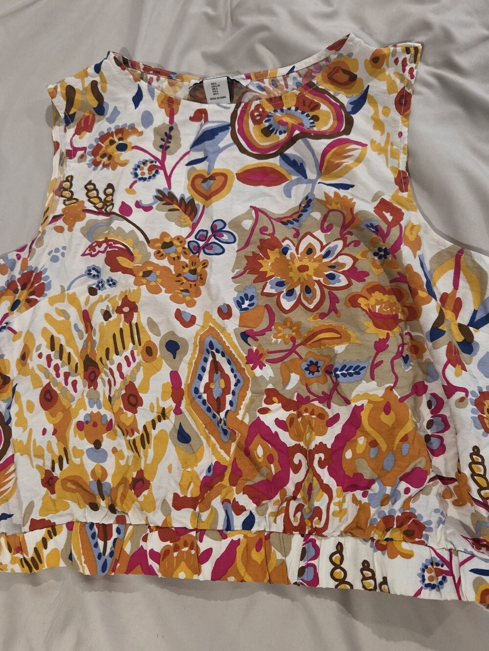 Rachel Zoe Multicolor Floral Print Sleeveless Top
